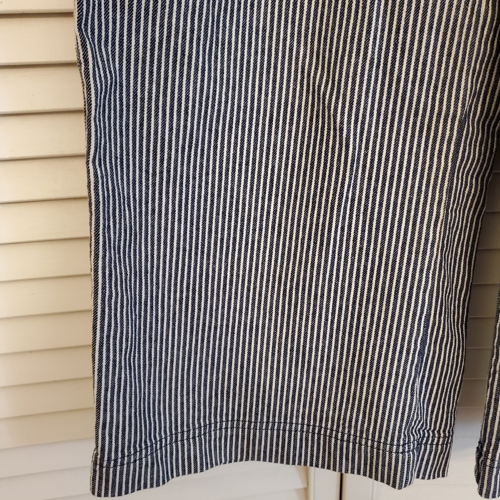 Vans Striped Blue and White Wide Leg Cropped Pants Jeans, Size 29 - Picture 8 of 14